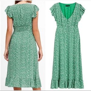 Banana Republic Green and White Floral Dress NWT Size 6
